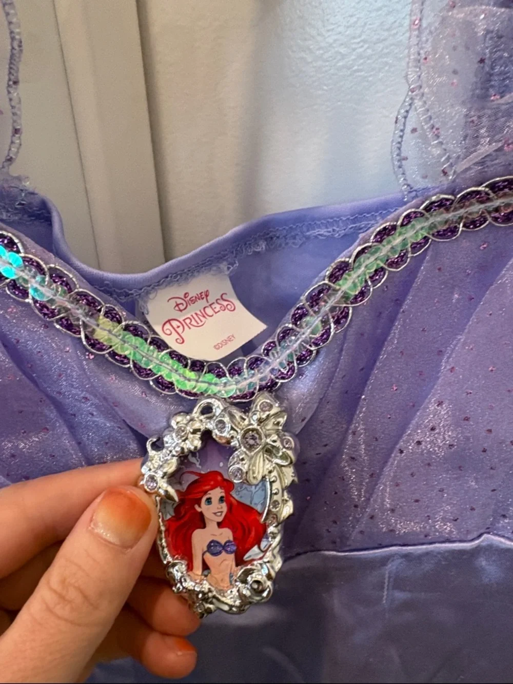 Girls Disney Princess Ariel Costume Dress - one size - Picture 3 of 4